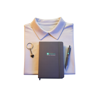 Giraffe Markets Gift Kit [ T-Shirt + Diary Pen Keychain Combo ]